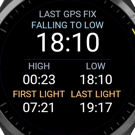 Just Tides on a Garmin watch